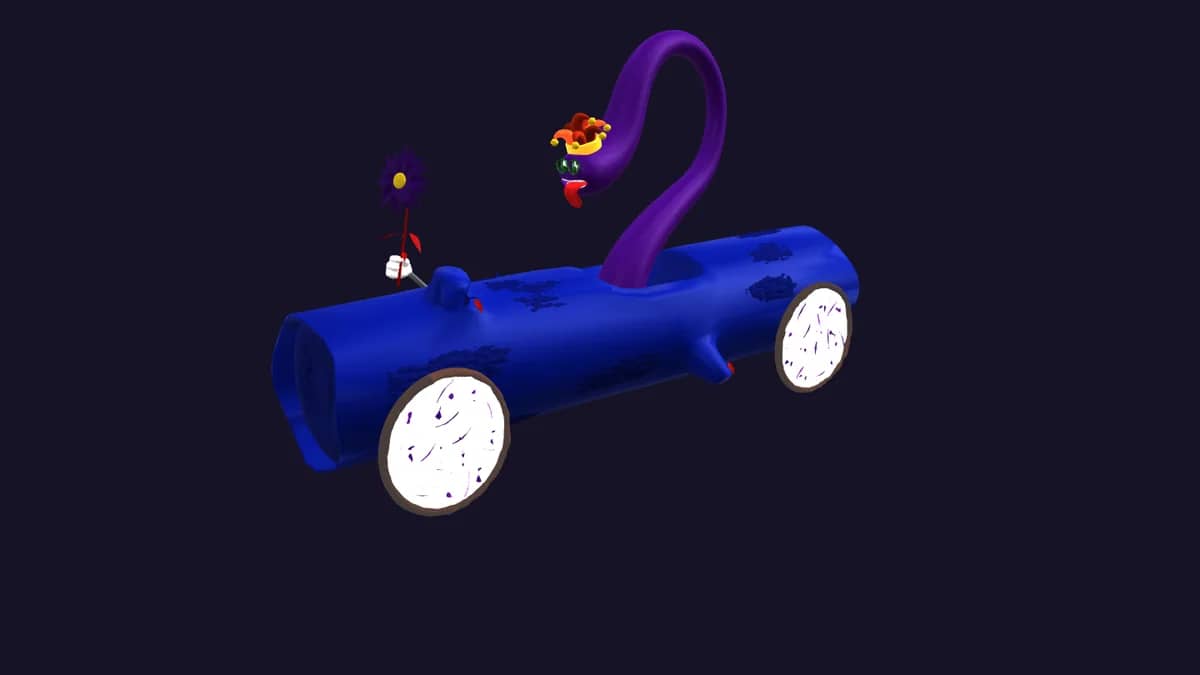 An exploded view revealing a racer's component parts