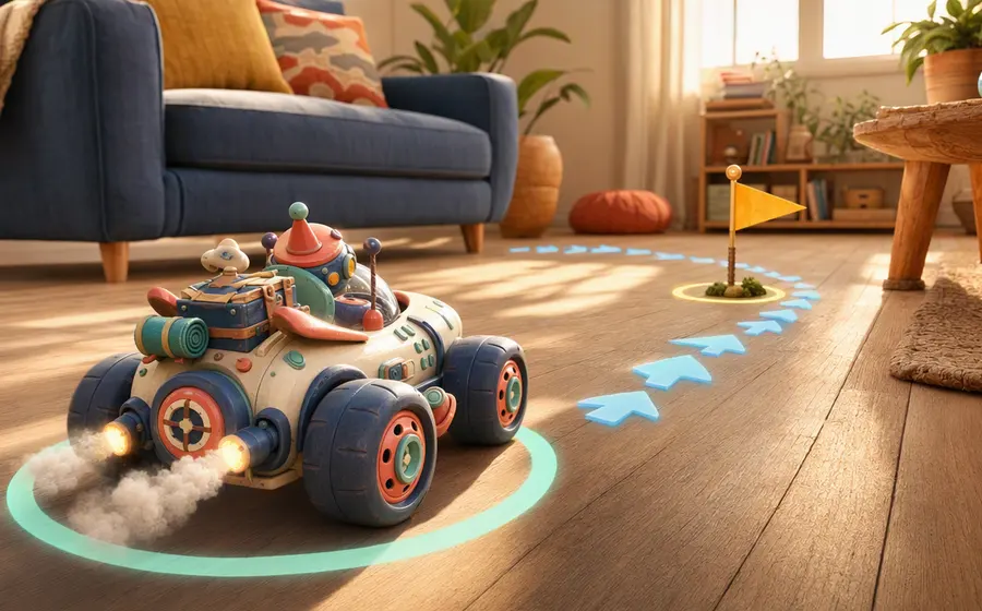 A Racerverse racer placed in augmented reality